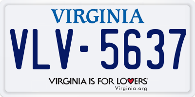 VA license plate VLV5637