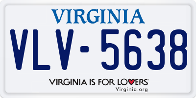 VA license plate VLV5638