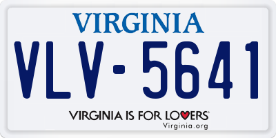 VA license plate VLV5641