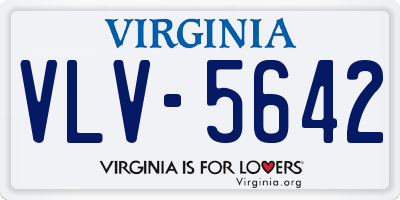 VA license plate VLV5642