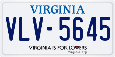 VA license plate VLV5645