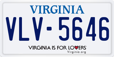 VA license plate VLV5646