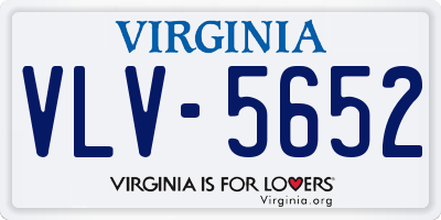 VA license plate VLV5652