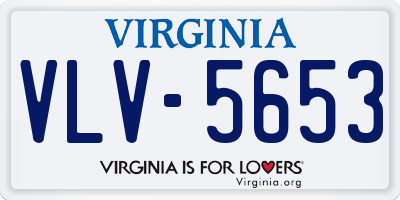 VA license plate VLV5653