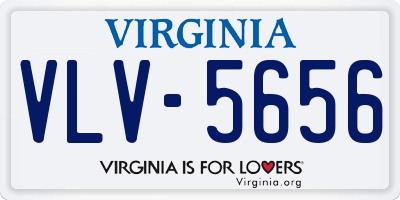 VA license plate VLV5656