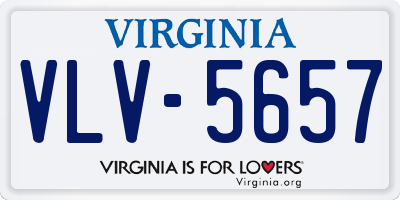 VA license plate VLV5657