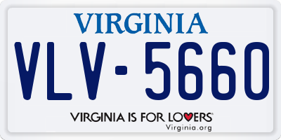 VA license plate VLV5660