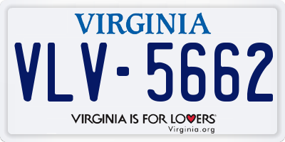 VA license plate VLV5662