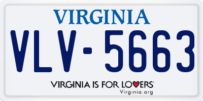 VA license plate VLV5663