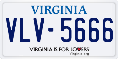 VA license plate VLV5666