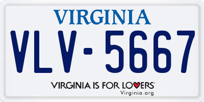 VA license plate VLV5667