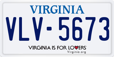 VA license plate VLV5673