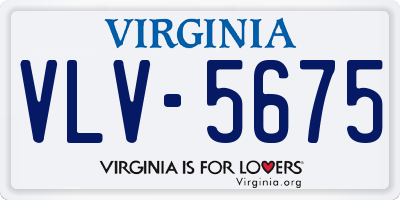 VA license plate VLV5675