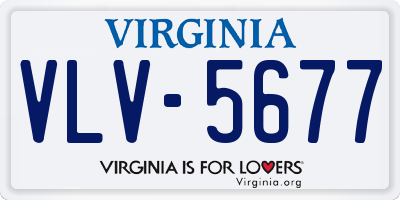 VA license plate VLV5677