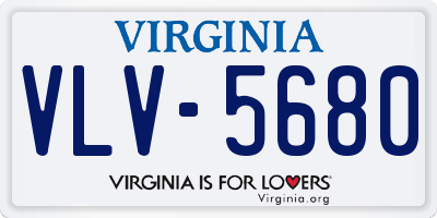 VA license plate VLV5680