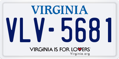 VA license plate VLV5681