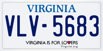 VA license plate VLV5683