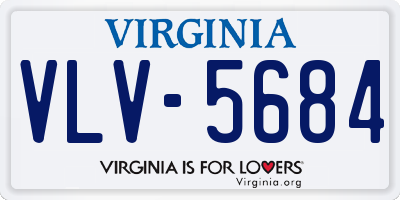 VA license plate VLV5684