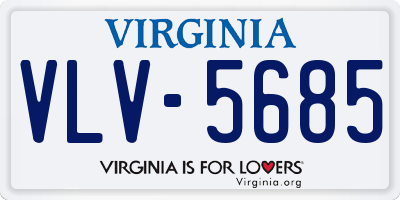 VA license plate VLV5685