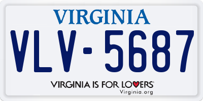 VA license plate VLV5687