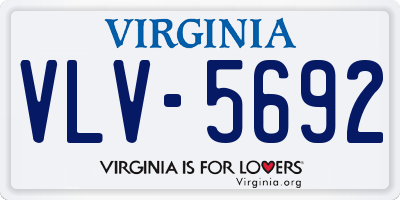 VA license plate VLV5692