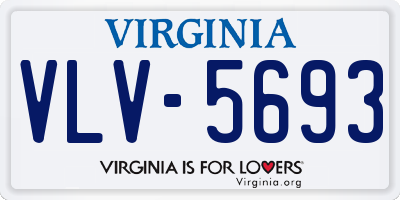 VA license plate VLV5693