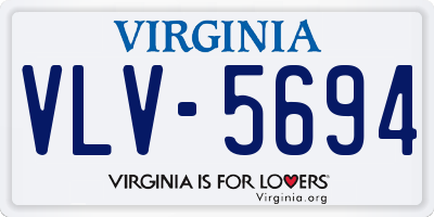 VA license plate VLV5694