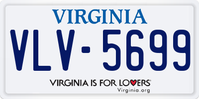 VA license plate VLV5699