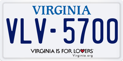 VA license plate VLV5700