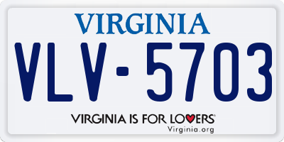 VA license plate VLV5703