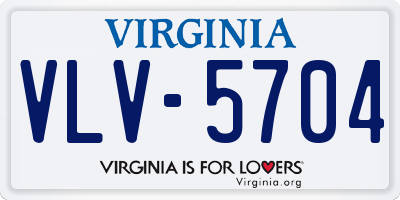 VA license plate VLV5704