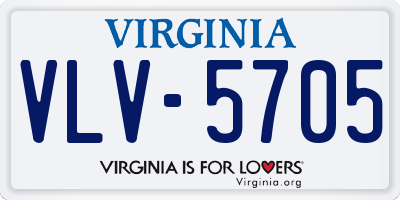 VA license plate VLV5705