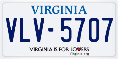 VA license plate VLV5707