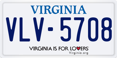 VA license plate VLV5708