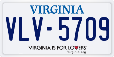 VA license plate VLV5709