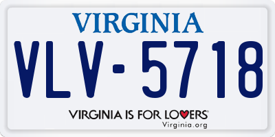 VA license plate VLV5718