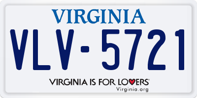 VA license plate VLV5721