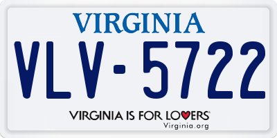 VA license plate VLV5722