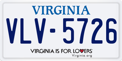 VA license plate VLV5726