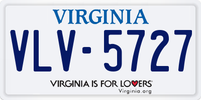 VA license plate VLV5727