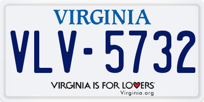 VA license plate VLV5732