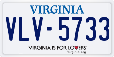 VA license plate VLV5733