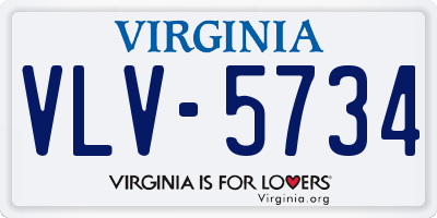 VA license plate VLV5734