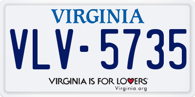 VA license plate VLV5735