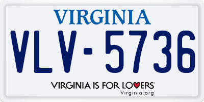 VA license plate VLV5736