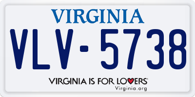 VA license plate VLV5738