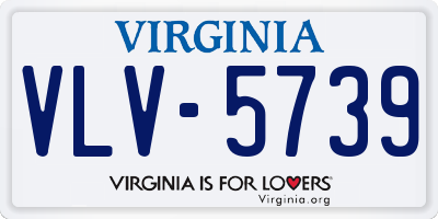 VA license plate VLV5739