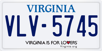 VA license plate VLV5745