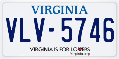 VA license plate VLV5746