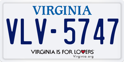 VA license plate VLV5747